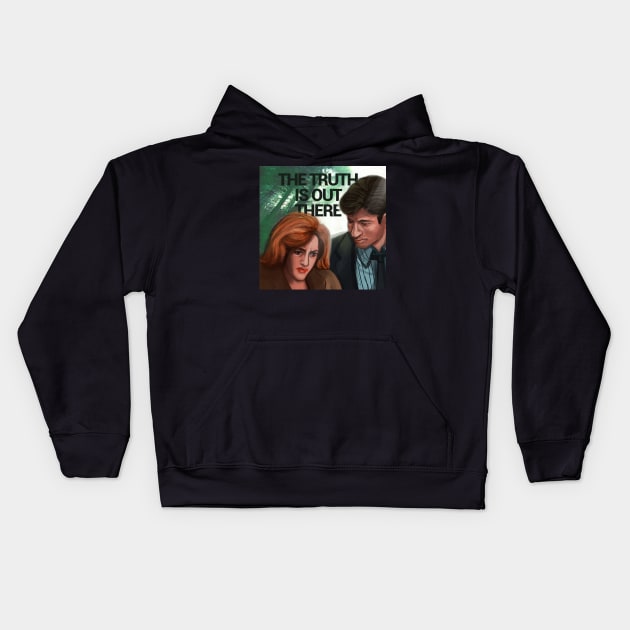 X-Files Scully&Mulder Kids Hoodie by Daria Popkova